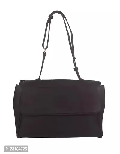 Stylish Black PU Sling Bags For Women-thumb0