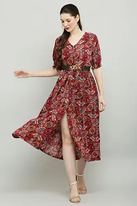 Quirky Collection Front Open Maxi Dress For Women-thumb3