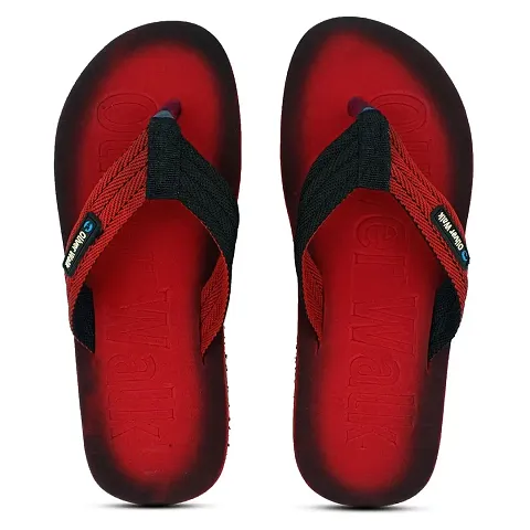 OLIVER WALK Latest Fabulous Men Flip Flops (RED, numeric_6)