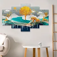 CREATIVE CROWD  Set Of Five Nature of Wall Painting  For Home Decoration , Living Room , Office , Hotel Big Size Wall Decor (D417X30 Inches)-thumb3