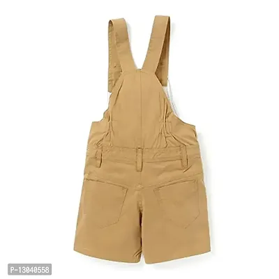 FirstClap Cotton Solid Short Knee Length Dungaree for Kids Unisex (Boys  Girls) Jumpsuit for Kids-thumb2