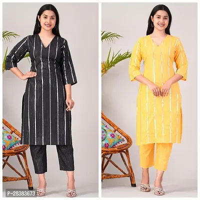 Fancy Cotton Kurta Bottom Set For Women Pack Of 2