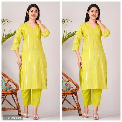 Fancy Cotton Kurta Bottom Set For Women Pack Of 2