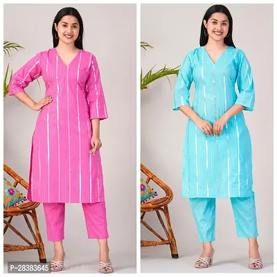 Fancy Cotton Kurta Bottom Set For Women Pack Of 2