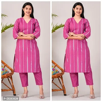 Fancy Cotton Kurta Bottom Set For Women Pack Of 2