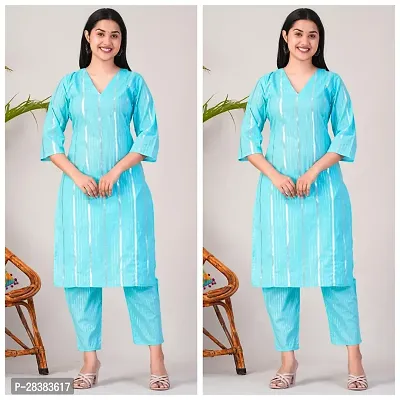 Fancy Cotton Kurta Bottom Set For Women Pack Of 2