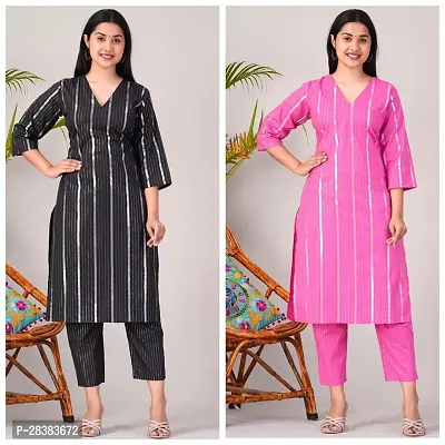 Fancy Cotton Kurta Bottom Set For Women Pack Of 2