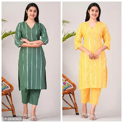 Fancy Cotton Kurta Bottom Set For Women Pack Of 2-thumb0