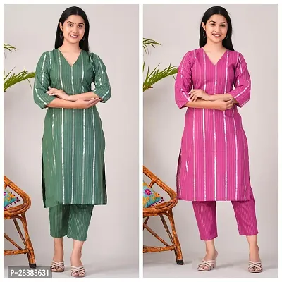 Fancy Cotton Kurta Bottom Set For Women Pack Of 2