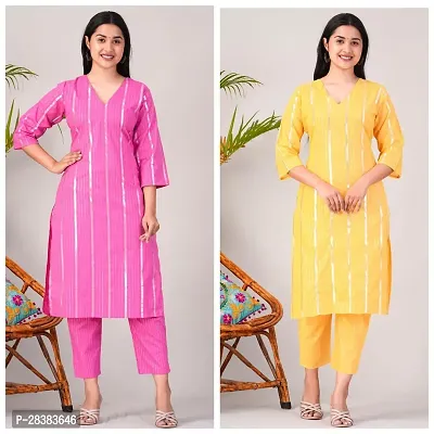 Fancy Cotton Kurta Bottom Set For Women Pack Of 2