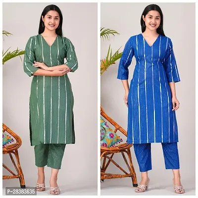 Fancy Cotton Kurta Bottom Set For Women Pack Of 2