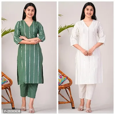 Fancy Cotton Kurta Bottom Set For Women Pack Of 2