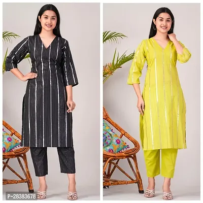 Fancy Cotton Kurta Bottom Set For Women Pack Of 2