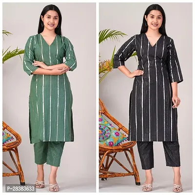 Fancy Cotton Kurta Bottom Set For Women Pack Of 2