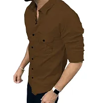 Classic Cotton Blend Solid Casual Shirts for Men-thumb1