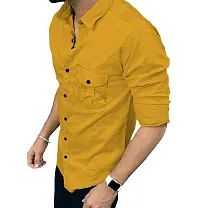 Classic Cotton Blend Solid Casual Shirts for Men-thumb1