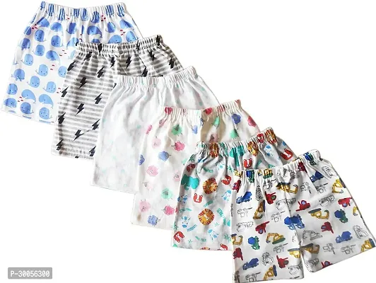 Stylish Multicoloured Cotton Blend Printed Regular Shorts For Boys Pack Of 6-thumb2