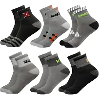 12 Pairs Super Fine Quality Sports Cotton Multicolor Socks For Men,Women and Kids-thumb3