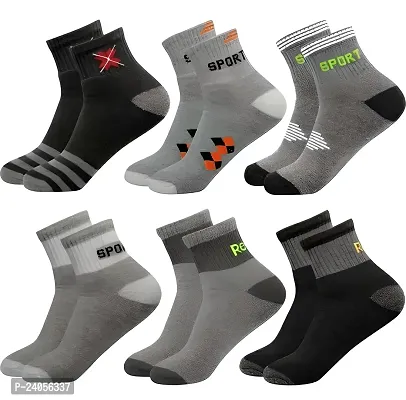 12 Pairs Super Fine Quality Sports Cotton Multicolor Socks For Men,Women and Kids-thumb4