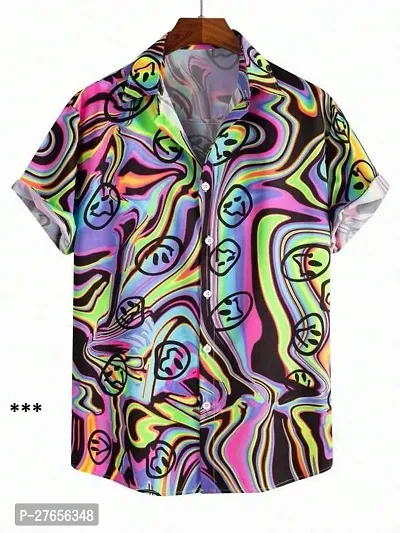 Reliable Lycra Printed Short Sleeves Casual Shirts For Men