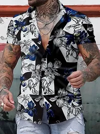 Reliable Lycra Printed Short Sleeves Casual Shirts For Men-thumb2