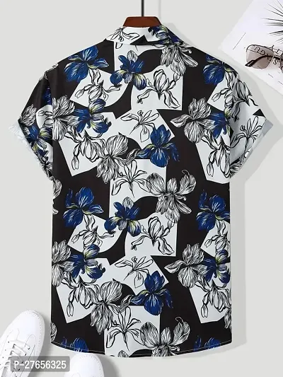 Reliable Lycra Printed Short Sleeves Casual Shirts For Men-thumb2