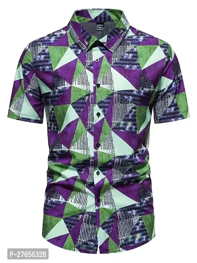 Reliable Lycra Printed Short Sleeves Casual Shirts For Men