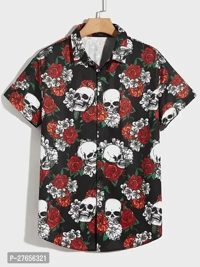 Reliable Lycra Printed Short Sleeves Casual Shirts For Men-thumb0