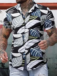 Reliable Lycra Printed Short Sleeves Casual Shirts For Men-thumb1