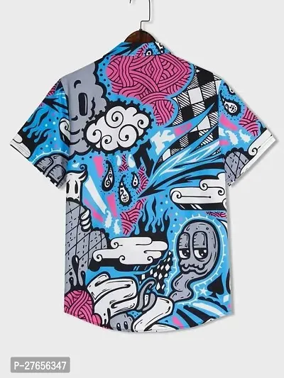 Reliable Lycra Printed Short Sleeves Casual Shirts For Men-thumb2