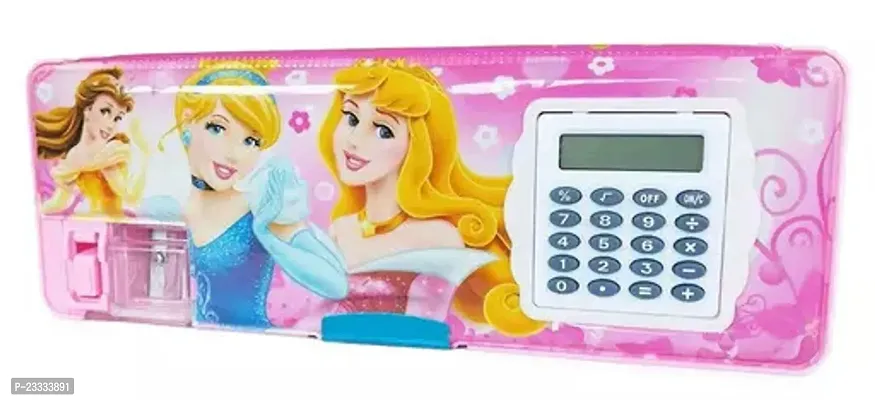 Multipurpose Magnetic Pencil Box With Calculator And Dual Sharpener For Girls And Boys For School Storage Products Pencil Cases-thumb0