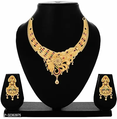 Alluring Earrings And Necklace Set for Women-thumb0