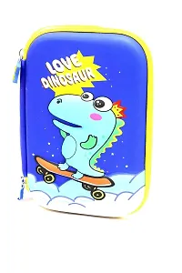Love Dinosaur Pencil Case Cute Magic Pencil Pouch For Kids Creative School Supplies Stationary Cosmetic Make-Up Storage Pencil Case Pouch For Girls (3D-Love Dinosaur) 1 Pcs-thumb1