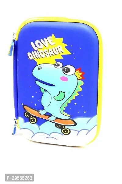 Love Dinosaur Pencil Case Cute Magic Pencil Pouch For Kids Creative School Supplies Stationary Cosmetic Make-Up Storage Pencil Case Pouch For Girls (3D-Love Dinosaur) 1 Pcs-thumb2