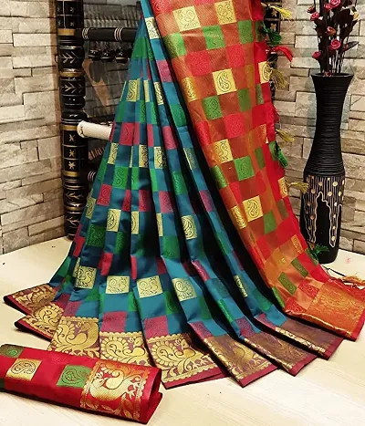 Best Selling Cotton Silk Saree with Blouse piece 