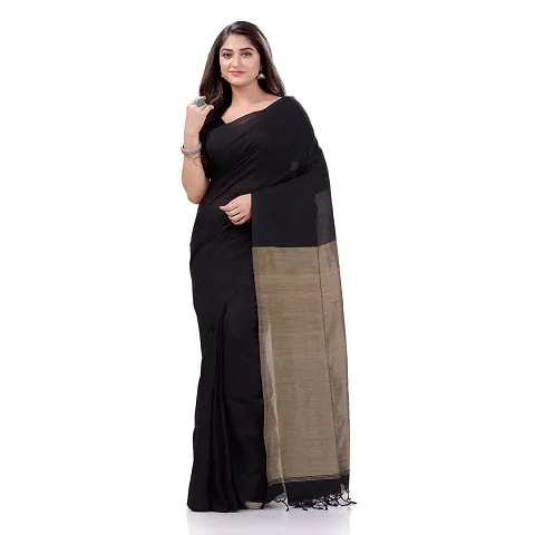 Ritisha Saree Women's Khadi Cotton Handloom Design Saree Without Blouse Piece