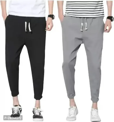 Classic Cotton Blend Solid Track Pants for Women, Pack of 2