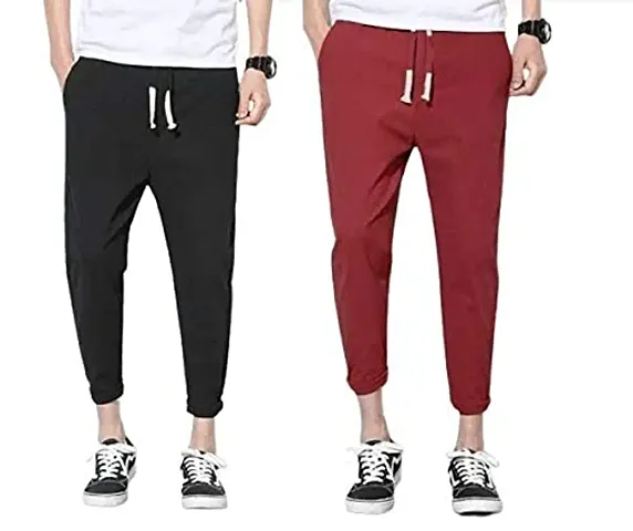 Must Have Cotton Blend Regular Track Pants For Men Pack of 2