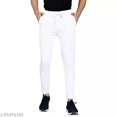 Comfortable Cotton Blend Regular Track Pants For Men 