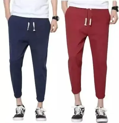 Trendy fancy lower color track pant For Men Pack of 2