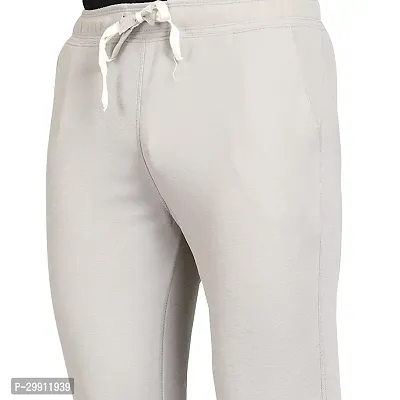 Stylish White Cotton Blend Solid Dry Fit Track Pant For Men-thumb3