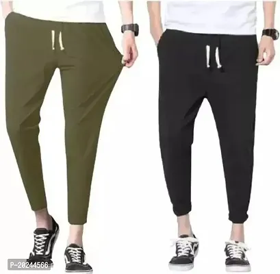 Classic Cotton Blend Solid Track Pants for Women, Pack of 2