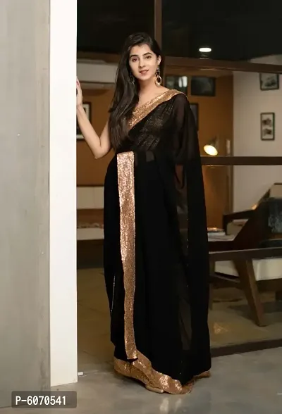Beautiful Georgette Saree with Blouse Piece-thumb3