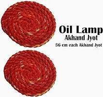 Kalava Akhand Jyot Batti Pure Cotton Kalava Wicks for Pooja Pack of 12 - Size : 12 Inch-thumb1