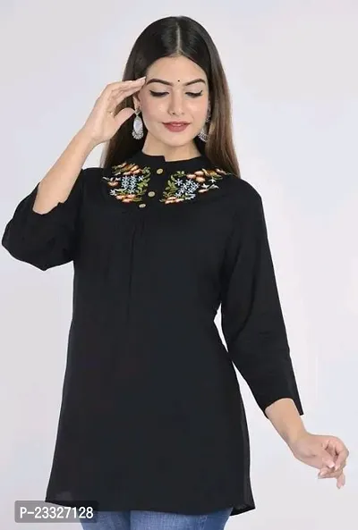 Stylish Rayon Short Kurti For Women-thumb0