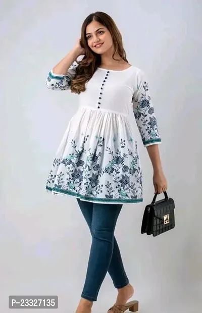 Stylish Rayon Short Kurti For Women-thumb0