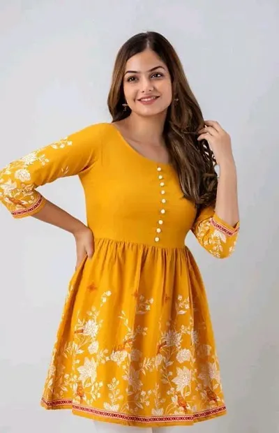 Stylish Rayon Casual Short Kurti