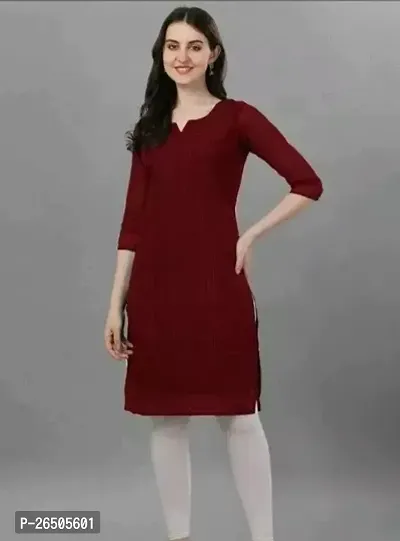 Stylish Maroon Georgette Chikankari Kurta For Women-thumb0