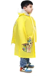 Full Sleeve Hooded Raincoat with Animal Print - 1pc-thumb3