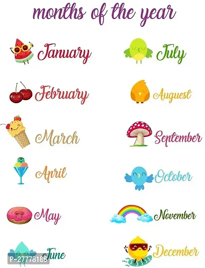 Designer Vinyl Months Wall Stickers-thumb0